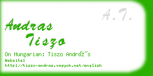 andras tiszo business card